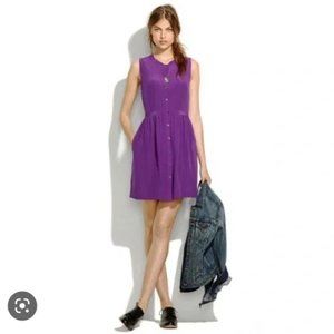 Madewell Sleeveless Silk Shirtdress